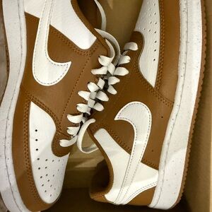 Nike Brown and White Women’s Sneakers